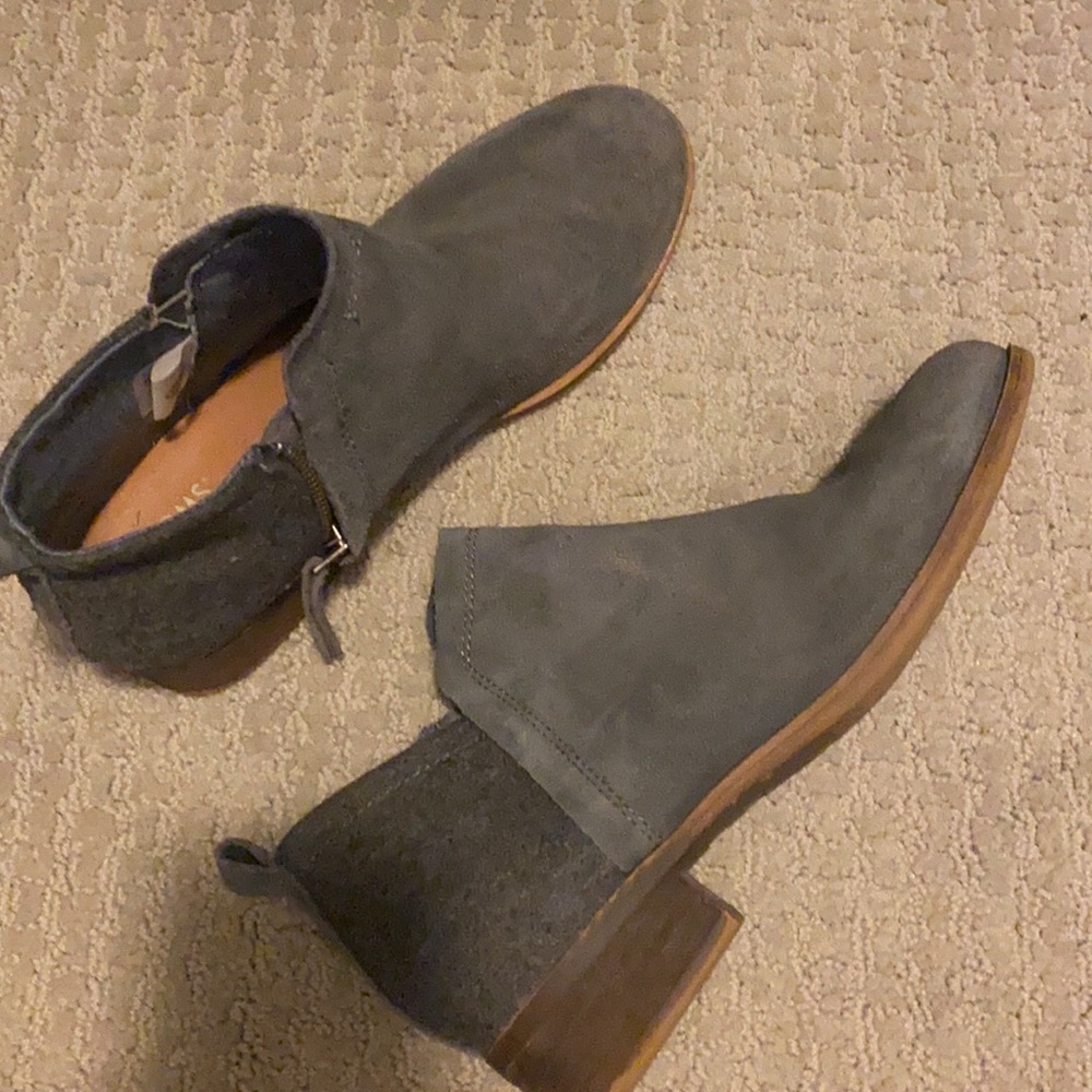 TOMS suede boots.
